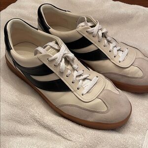 Vince Oasis Mixed Leather. Black and White Men's Sneakers